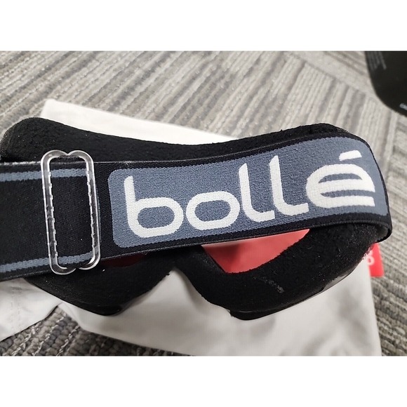 BOLLE GOGGLES Black Frames Mirrored Red Lenses Ski/Board Adjustable Strap - Picture 5 of 10